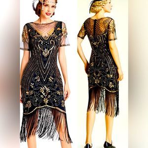 1920s Gatsby Cocktail Flapper Mardi-Gras Size 4X